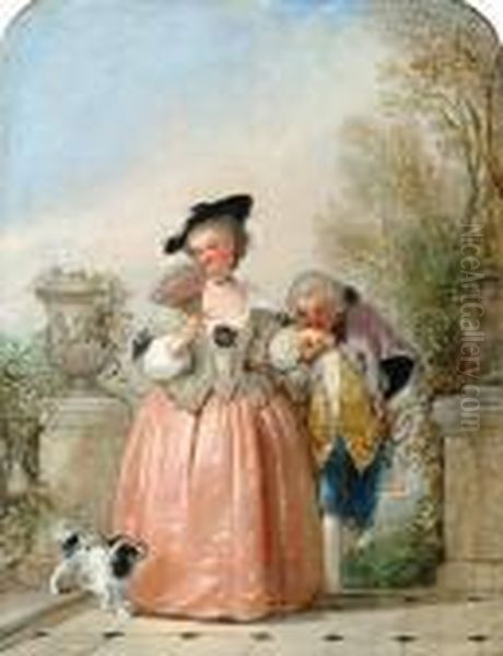 Portrait Of A Lady And Her Admirer - view 1