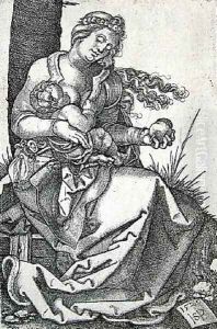 Virgin and Child with the Pear 1520 by Hans Sebald Beham