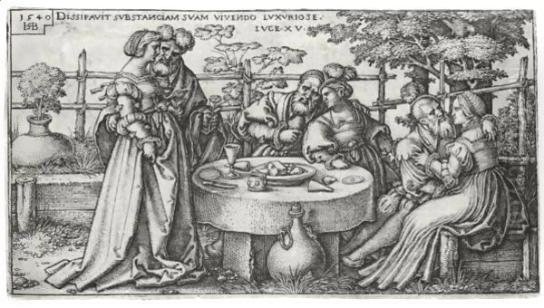 The Prodigal Son Wasting His Patrimony 1540 - view 1