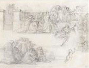 Compositional Study With Figures On A Terrace Verso Compositional Study With Figures On A Terrace Verso