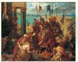 L'entree Des Croises A Constantinople by Pierre Andrieu