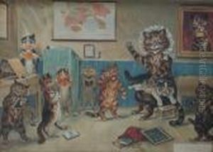 The Naughty Puss by Alfred Louis Andrieux