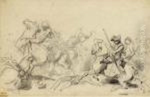 A Cavalry In Battle - view 1