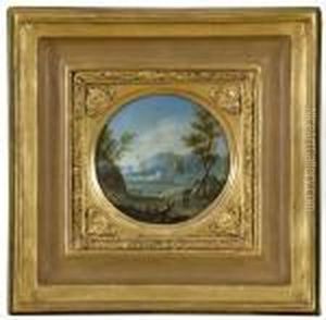Paesaggio Con Viandanti by Paolo Anesi