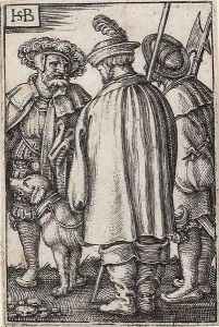 Three Soldiers and a Dog