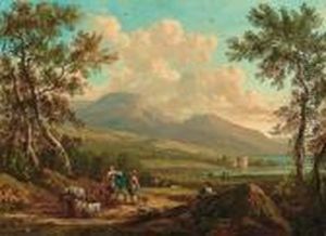 Paesaggio Con Pastori E Viandanti by Paolo Anesi