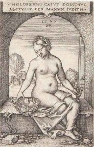 Judith seated in an Arch