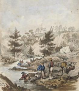 Gold Digging, Summer Hill, N.s. Wales by George French Angas