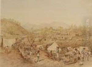 Gold Digging Near Mount Alexander, Victoria, Australia by George French Angas