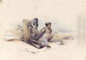 Old Man And A Girl by George French Angas