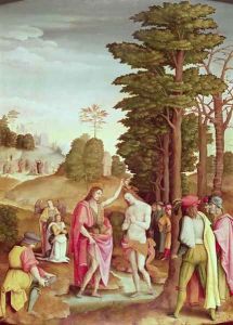 Baptism of Christ by Francesco Ubertini Verdi Bachiacca