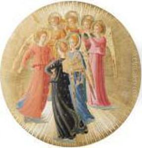 A Group Of Angels by Fra Angelico (Guido di Pietro)