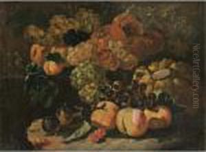 A Still Life With Grapes, Plums,
 Peaches, Apricots, Cherries, A Melon And Various Other Fruit by Fra Angelico (Guido di Pietro)