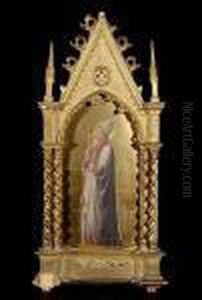 A Single Section Of An Alterpiece Depicting A Bishop (st. Zenobius) by Fra Angelico (Guido di Pietro)