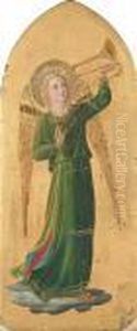 An Angel Sounding A Trumpet by Fra Angelico (Guido di Pietro)