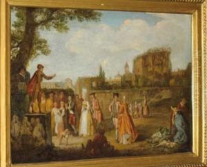Roman Market Scene by Pieter Angillis