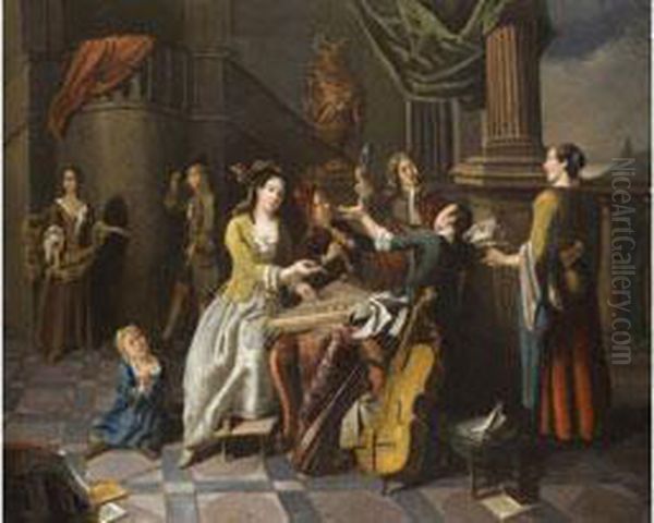 Musikszene In Einer Palastarchitektur - view 1