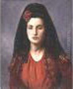 Portrait De Sevillane by Luis Anglada Pinto