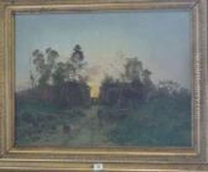 Paysage Au Crepuscule by Gaston Anglade