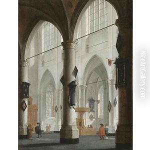 The interior of the Laurenskerk, Rotterdam 1654 by Daniel de Blieck