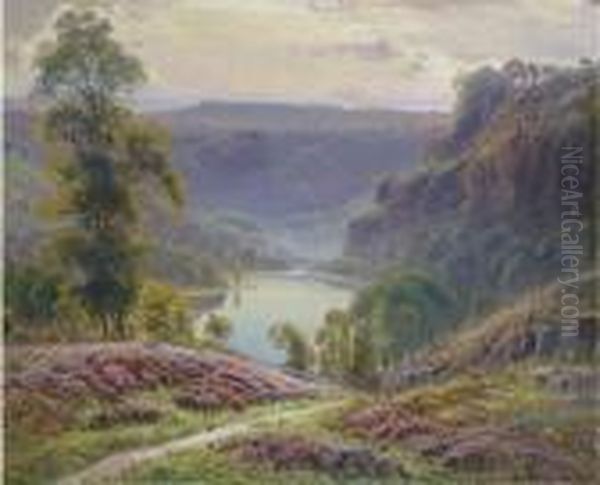 The View Down To The Lake At Dusk - view 1