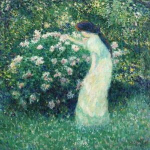 Lili Butler in Claude Monet's Garden by Theodore Butler
