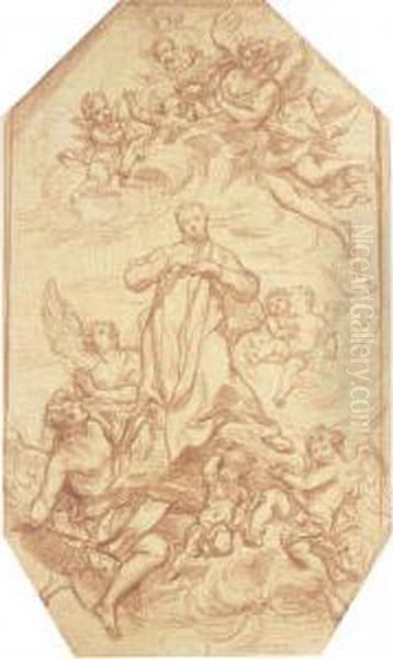 Saint Luigi Gonzaga In Glory After Pierre Legros - view 1