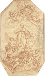 Saint Luigi Gonzaga In Glory After Pierre Legros by Robert Ango