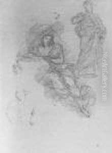 Studies Of Female Figures by Robert Ango
