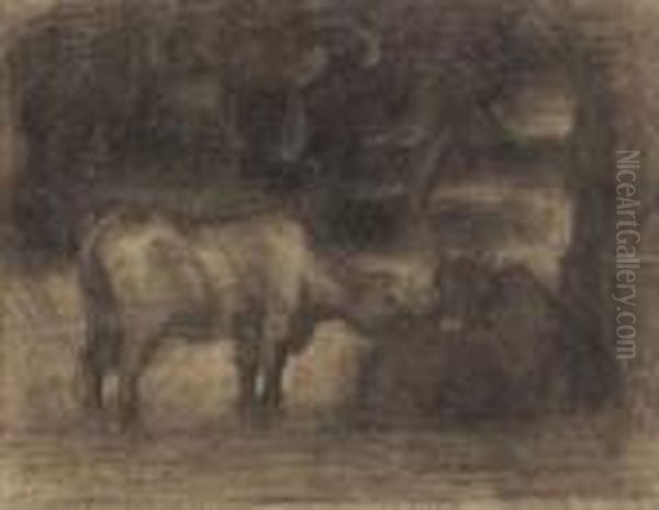 Vaches Dans L'etable - view 1
