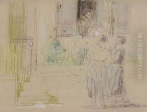 Etude Pour Les Commerages by Charles Angrand
