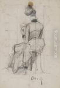 Femme Assise A La Lecture, Etude