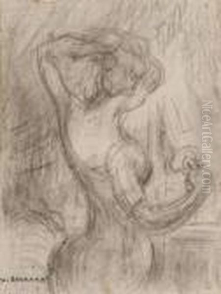 Femme Se Coiffant De Dos - view 1