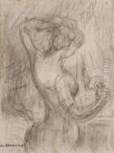 Femme Se Coiffant De Dos