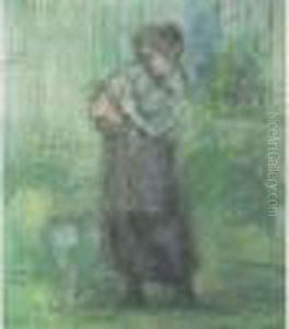 Mere Et Son Enfant Dans Les Bras by Charles Angrand