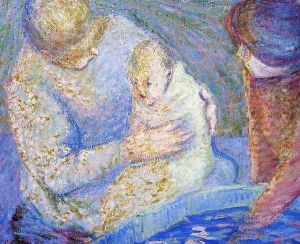 The Child Bathing by Theodore Butler
