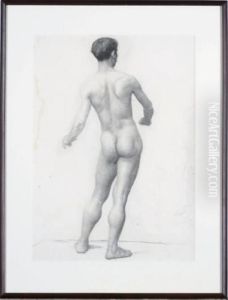 Standing Academic Male Nude, Paris by Thomas Pollock Anschutz