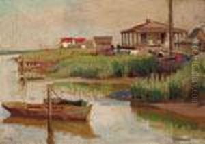 Summer House On The Marsh by Thomas Pollock Anschutz