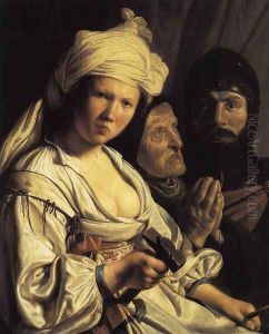 Jael, Deborah and Barak 1635 by Salomon de Bray