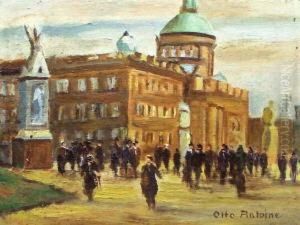 Berliner Stadtschlos Mit Reicher Figurenstaffage