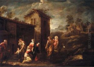 The Departure Of The Flight Into Eygpt by Francisco Antolinez Y Ochoa