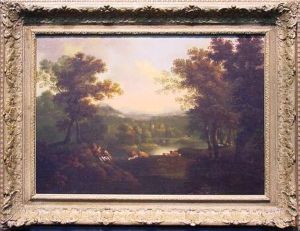 Bucolic Landscape With Drover And Cattle