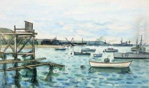 Le Port De Brest by Louis Robert Antral