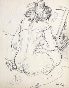 Nu Au Miroir by Louis Robert Antral