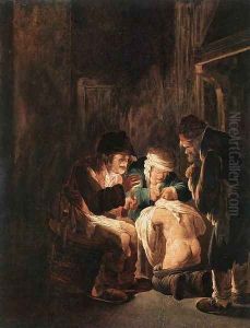 Hunting by Candlelight 1630 by Andries Both