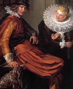 Dignified Couples Courting (detail) by Willem Buytewech