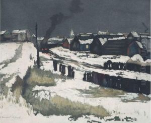 'banlieu Sous La Neige' Kleurenets by Armand Apol