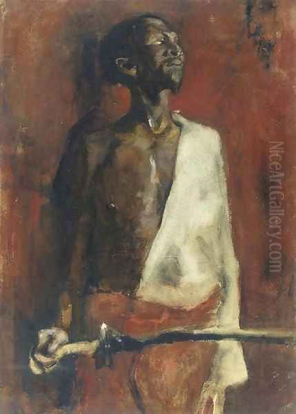 Portrait of the African fighter Adolf Boutar - view 1