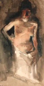 A nude by George Hendrik Breitner