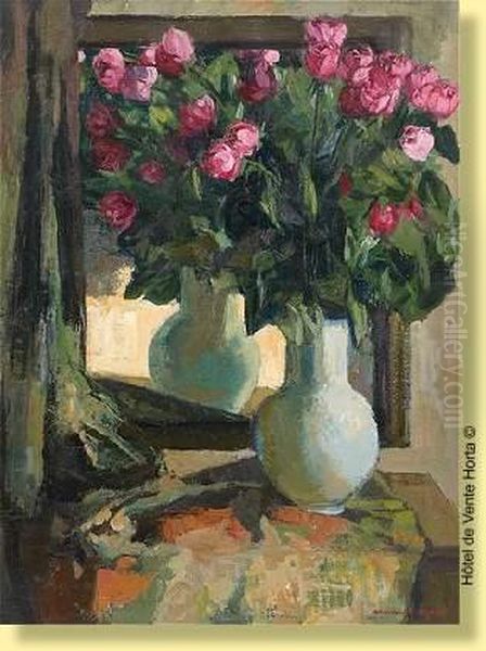 Vase Fleuri De Roses - view 1